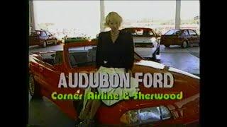 1987 Audubon Ford Baton Rouge Red Mustang Convertible Retro TV Commercial Ad