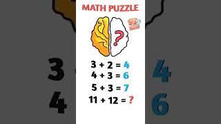 Math Puzzle BRAIN  TEST #iqtest #maths #braintest #viral #shortsfeed