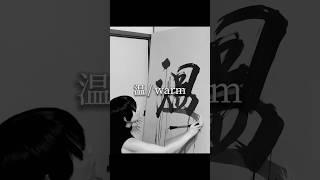 Japanese Calligraphy Art with Water 【温 / warm】 Maiko | 書作家磨衣子 書道パフォーマンス #ASMR #japan #kanji