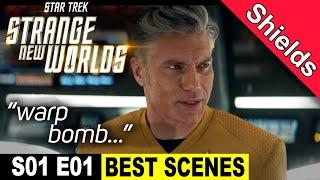 Star Trek: Strange New Worlds Episode 1 BEST SCENES – Warp Bomb s01e01