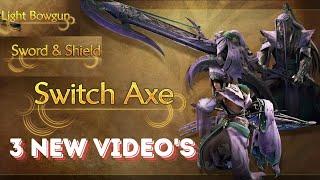 3 NEW GAMEPLAY VIDEO'S - Switch Axe, Sword & Shield and Light Bowgun - Monster Hunter Wilds