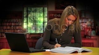 Student In Library 1926. Stock Footage