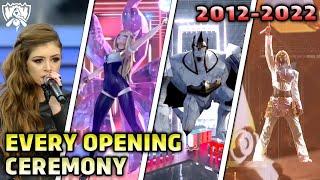 EVERY LoL Worlds Final Opening Ceremony (2012 - 2022) | League of Legends Esports Moments