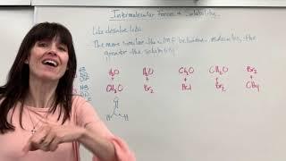 IMF and Solubility