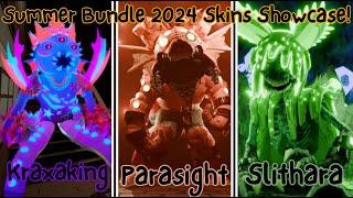 SUMMER BUNDLE 2024 SKINS SHOWCASE (Kraxaking, Parasight, and Slithara) in PIGGY: BRANCHED REALITIES