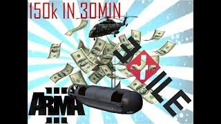 Arma 3 Exile mod HOW TO MAKE MONEY With submarines Where to find knifes