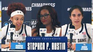 Stephen F. Austin Postgame Press Conference | NCAA First Round | Notre Dame Women's Basketball