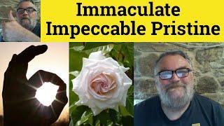  Immaculate Impeccable Pristine - Immaculate Impeccable Pristine Meaning and Examples