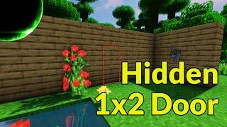 How to Make a Hidden 1x2 Piston Door In Java Edition | Minecraft Redstone Engineering Tutorial