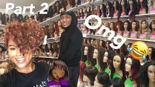 Try on/haul!  I bought the cheapest wigs I could find in the hair store! Boyfriend reacts!