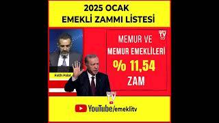 Emekli zammı Ocak 2025 belli oldu! SGK Bağkur memur emeklileri ne kadar zam alacak? Son dakika