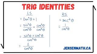 Trig Identities (full lesson) | Math 11 | jensenmath.ca