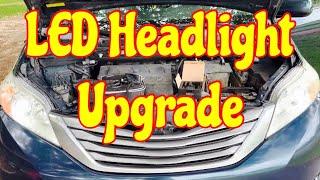2011 Sienna LED Headlight Bulb Upgrade
