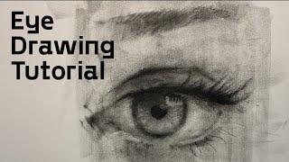 HOW TO DRAW AN EYE WITH CHARCOAL