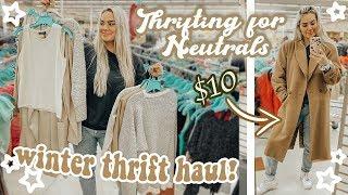 I thrifted a new WINTER wardrobe! Found so many NEUTRAL gems!