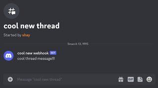 Discohook - Send messages to threads & forum channels