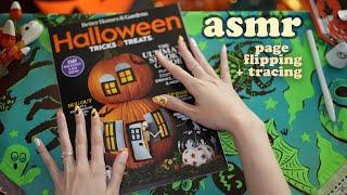 ASMR Halloween Magazine Flip Through  (whispering + paper sounds + tracing)