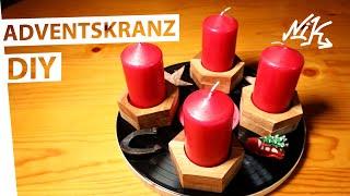 Stylischer Adventskranz - günstiges DIY | Niklas Schaub