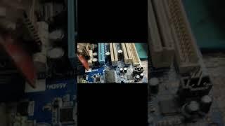 gigabyte g41 LAN IC SHORT repair done #viral #reels #trending #shorts