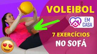 VOLEIBOL DENTRO DE CASA | 7 EXERCÍCIOS NO SOFÁ