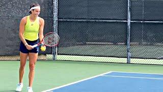 Caroline Garcia - San Diego 2022 Practice [with Slow Motion Groundstrokes and Serve]