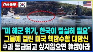 “미 해군 위기, 한국이 절실히 필요” 그물에 걸린 미국 핵잠수함 대망신 中과 동급되고 싶지않으면 韓잡아라