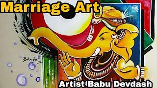 Marriage Wall Painting/Wedding Art Images/ArtistBabudevdash / Acrylic Wall Painting Images #9