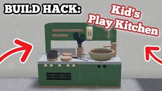 Kid's Play Kitchen BUILD HACK | BLOXBURG ROBLOX | ROBUILDS