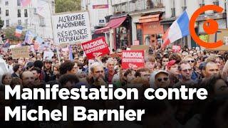 Manifestation contre Michel Barnier, nommé premier ministre par Macron - Paris, 7 septembre 2024