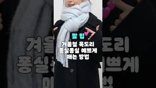 겨울철 목도리 예쁘게 매는 방법  #목도리 #머플러 #패션팁 #패션꿀팁 #hacks #fashionhack #shorts