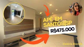 APARTAMENTO EM SANTOS LITORAL POR R$475.000 com 2 quartos sendo que 1 suite || 2 vagas de garagem