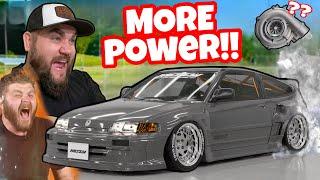 500+HP V8 HONDA GETS MORE POWER!! FINISHING THE CUSTOM HOT ROD CRX! TURBO?!