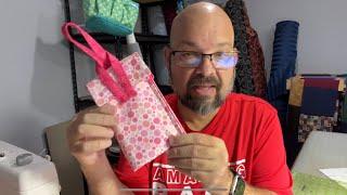 Make an Easy Wristlet Bag with No Snaps, Zippers or Velcro and Just Two Pieces of Fabric!