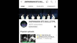 8K+ Subscribers  It means a lot  Thank you all for supporting "ANPANMAN BTS BULLETPROOF ARMY"