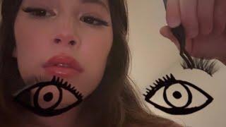 putting eyes and eyelashes on you (asmr)