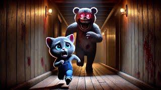 Devil Bear  Takes Revenge on Poor little  #cat #ai #cats #catlover #animation #cartoon #aicat