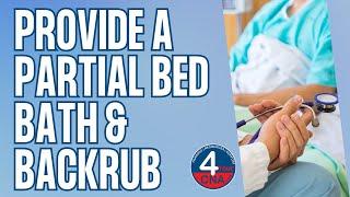 Provide Partial Bed Bath and Backrub CNA Skill Prometric