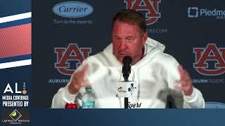 Hugh Freeze addresses the media Monday as Auburn prepares to host Texas A&M