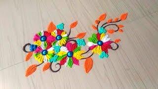 rangoli designs/unique creative 2 min rangoli by jyoti #381