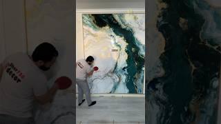 FANTASTIC VENETIAN PLASTER STUCCO ABSTRACT EFFECT.. SUPER GLOSS