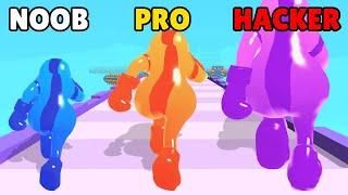 NOOB vs PRO vs HACKER in Jelly Clash 3D