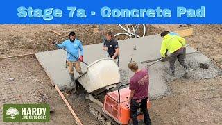 E37: Pouring a concrete pad for the backyard pool project