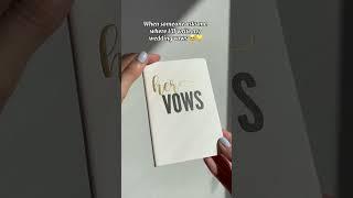 Wedding Vow Books Revealed With The Sweetest Vows  #shorts #wedding #weddingvow