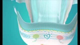 Новый усовершенствованный Pampers® Active Baby Dry подгузник с веселым дизайном!