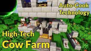 Leather and Beef Farm with Auto-Cooking Technology (1.20.6 and Down) | Minecraft Farm Tutorial