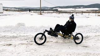 Pete and his new Hase Kettwiesel Cross STEPS recumbent trike!