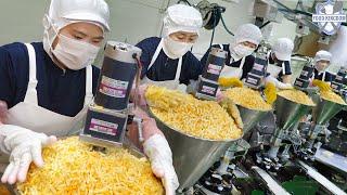 치즈반 떡반! 모짜렐라 치즈떡볶이 & 치즈 떡볼 대량생산 /식품 공장 - Cheese Tteokbokki Mass Production Food Factory