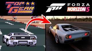  Forza Horizon 5 com volante Logitech G920 com cambio manual, top gear, top racer, Ferrari 288 GTO