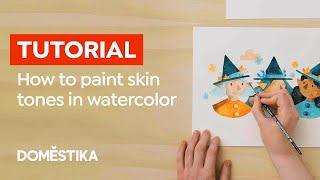 How to Paint Skin Tones in Watercolor - Painting Tutorial by Emma Thrussell | Domestika English