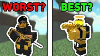 RANKING EVERY GOLDEN SKIN (UPDATED) - Tower Defense Simulator Roblox